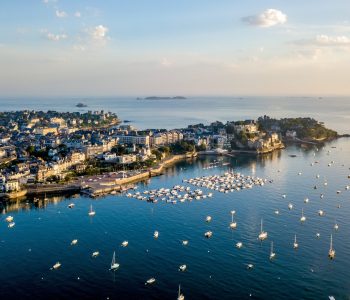 Aerial view of Dinard harbor