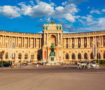 Building of the Austrian National Library, Hofburg complex, Vienna, Austria.