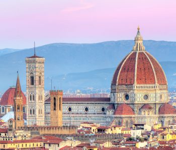 Cathedral of Santa Maria del Fiore at dusk, Florence, Italy