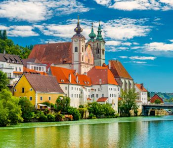 View of The Saint Michael's Church in Steyr, Upper Austria